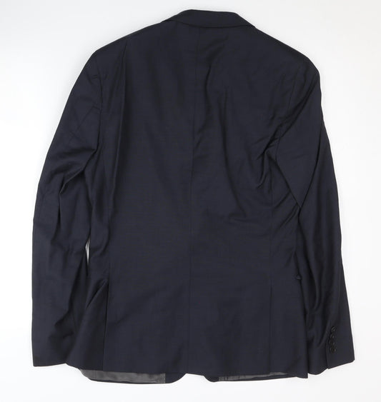 Mens UK Size 38 Ben Sherman Regular Blue Suit Jacket