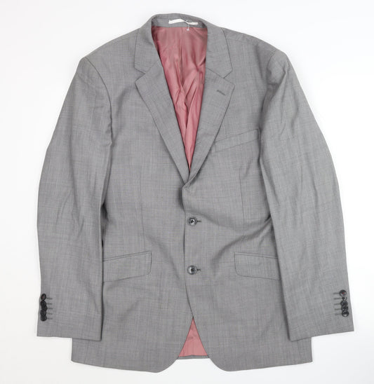 Mens UK Size 40 T.M.Lewin Regular Grey Suit Jacket