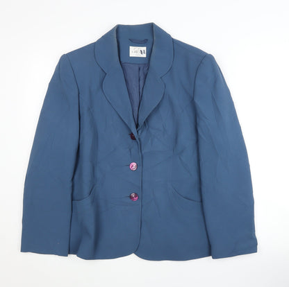 Eastex Women's Blue Blazer, Size 14, Classic Fit, Business Wear