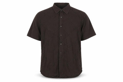 Dehavilland Men's Brown Classic Fit Shirt M