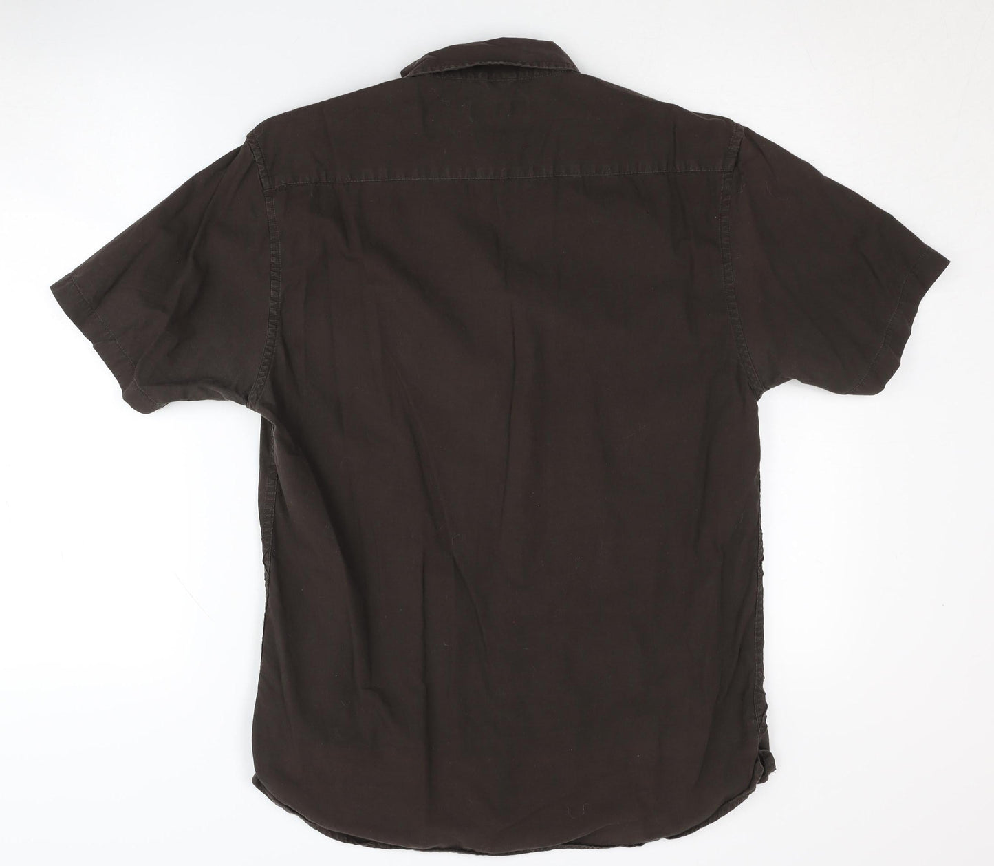 Dehavilland Men's Brown Classic Fit Shirt M