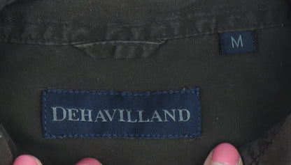 Dehavilland Men's Brown Classic Fit Shirt M