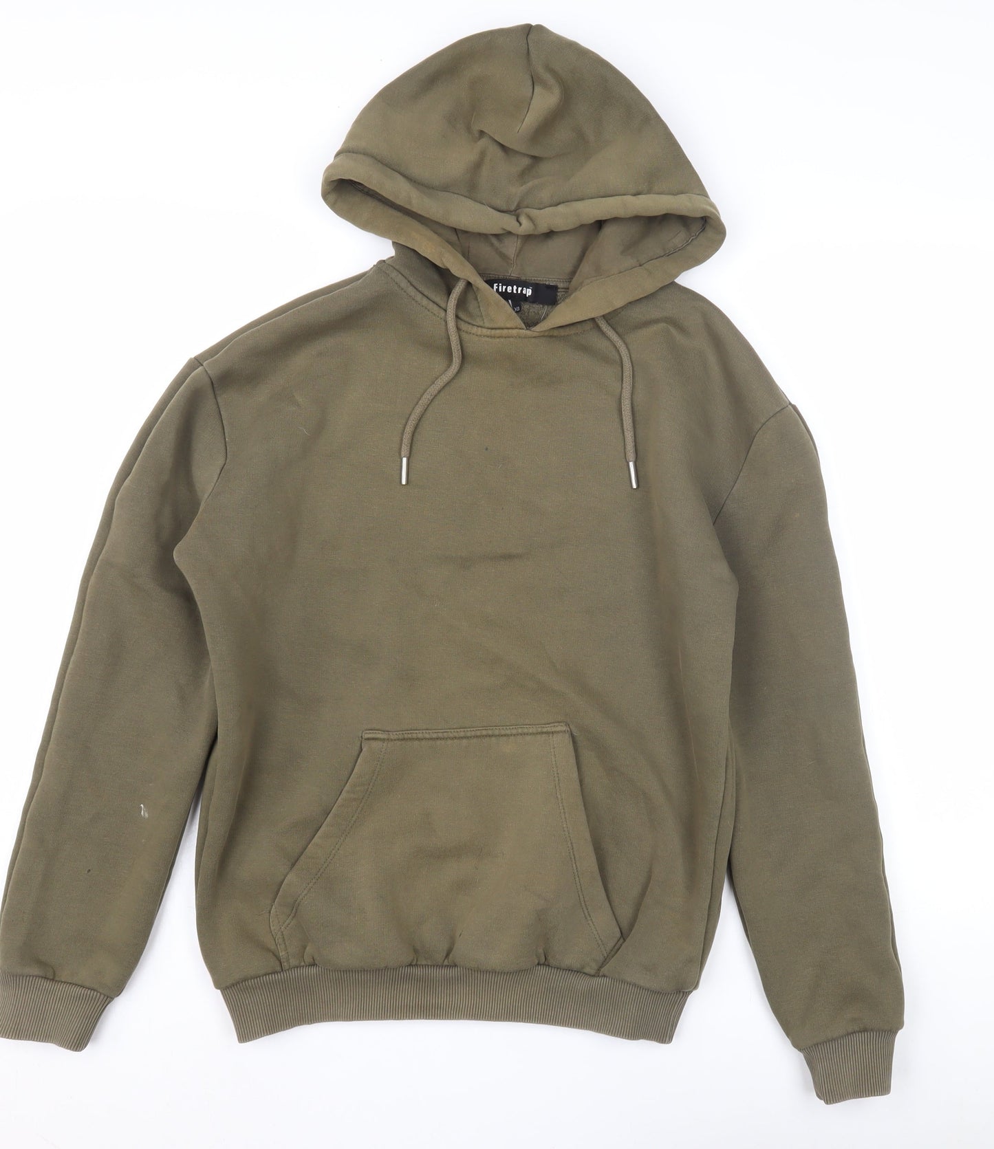 Mens UK Size XS Firetrap Green Pullover Hoodie