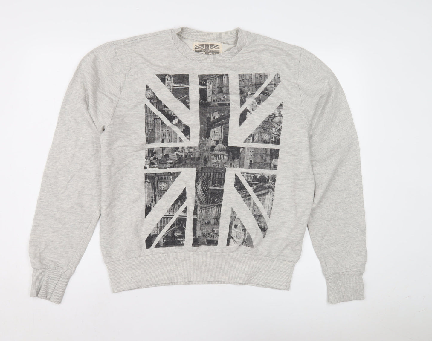 Geographic Side Men's Grey Graphic City Sweatshirt L