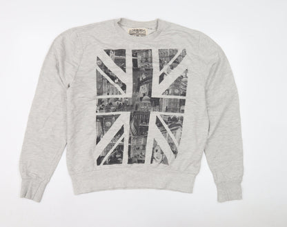 Geographic Side Men's Grey Graphic City Sweatshirt L