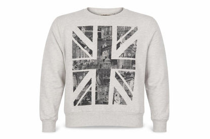 Geographic Side Men's Grey Graphic City Sweatshirt L