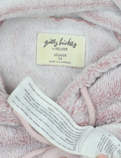Hollister Women's Pink XS Fleece Lounge Hoodie