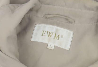 Womens UK Size 12 EWM Beige Parka Coat