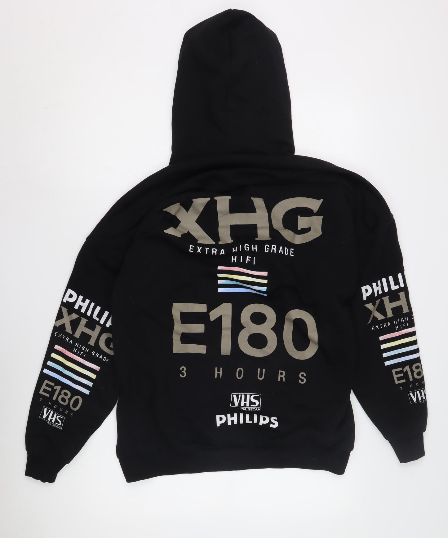 Zara Women’s Black Hoodie S, Graphic Print, New
