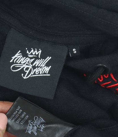 Mens UK Size S Kings Will Dream Black Pullover Hoodie