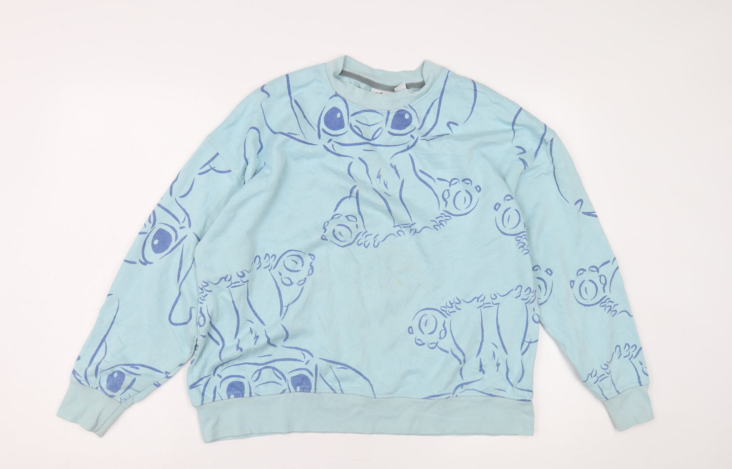 Womens UK Size M Disney Blue Pullover Sweatshirt