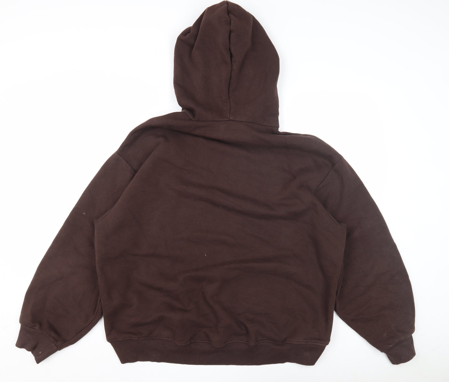 Zara Brown Unisex Hoodie Size L with Basketball Graphic