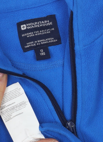 Mountain Warehouse Boys' Blue Fleece Track Jacket 13 Years