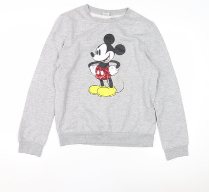Womens UK Size XS Disney Grey Pullover Sweatshirt