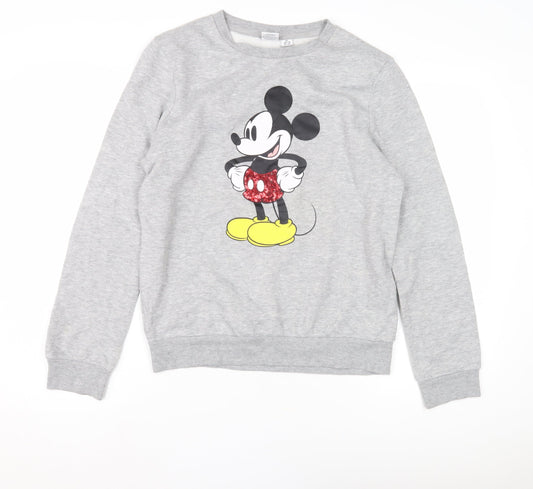 Womens UK Size XS Disney Grey Pullover Sweatshirt