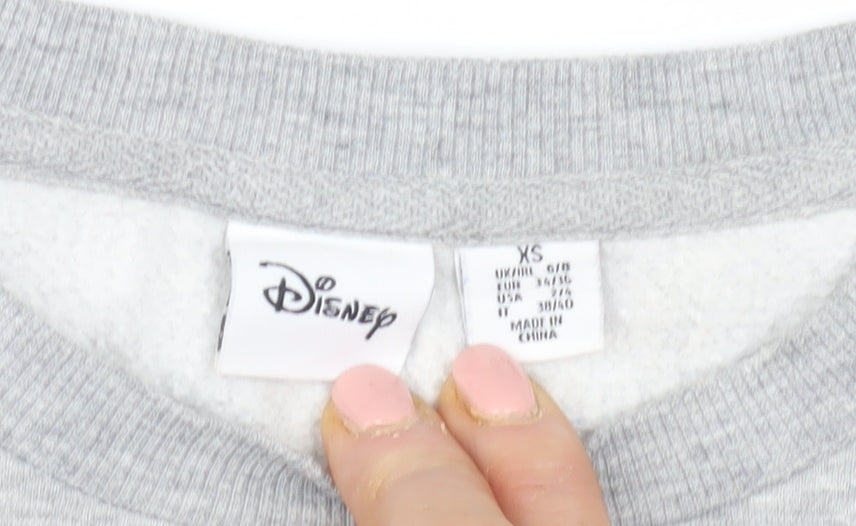 Womens UK Size XS Disney Grey Pullover Sweatshirt
