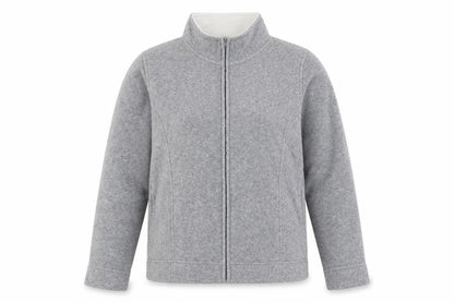 Isle Women's Grey Mid-Length Basic Jacket M