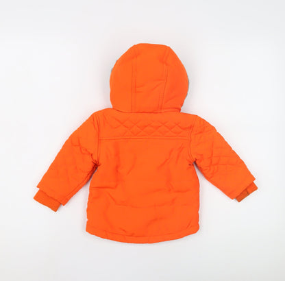 Marks and Spencer Orange Puffer Jacket Unisex 9-12M