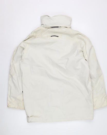 mât de misaine Women's White Cotton Mid-Length Coat