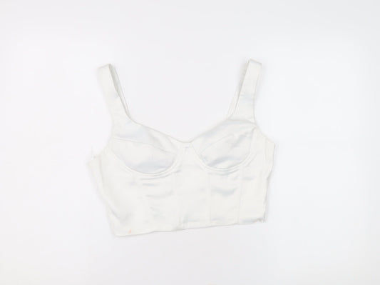 I Saw It First White Cropped Top UK 12, Women