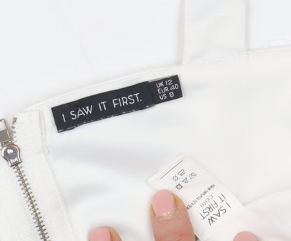 Womens UK Size 12 I SAW IT FIRST White Cropped