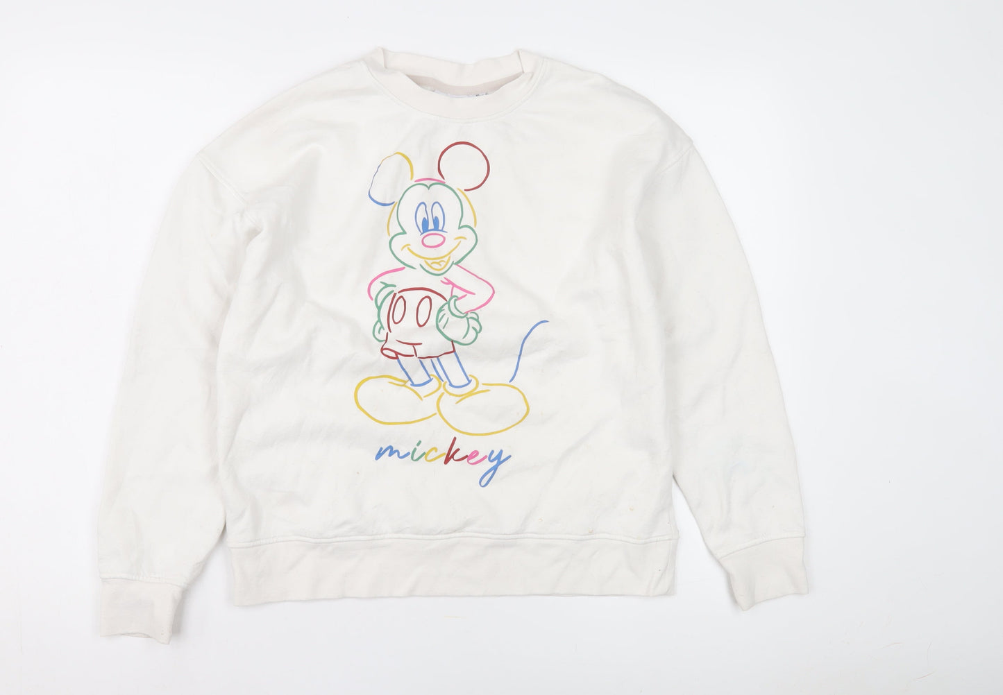 Womens UK Size XS Disney White Pullover Sweatshirt