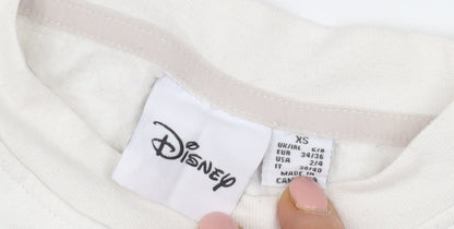 Womens UK Size XS Disney White Pullover Sweatshirt
