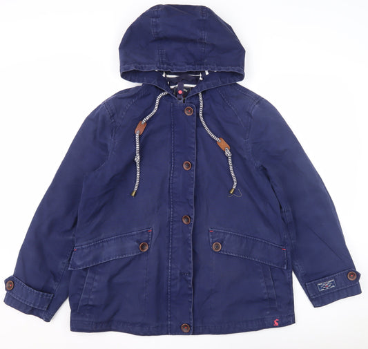 Womens UK Size 12 Joules Blue Rain Coat