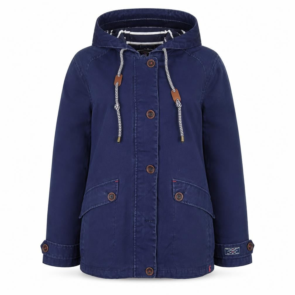 Womens UK Size 12 Joules Blue Rain Coat