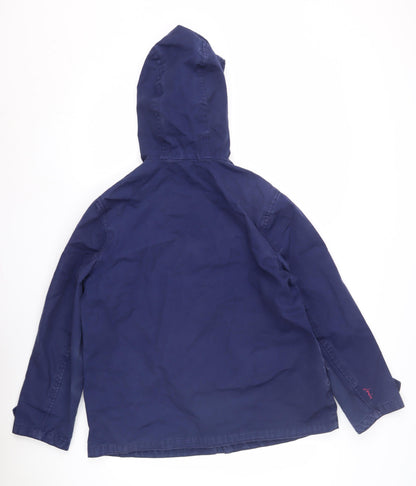 Womens UK Size 12 Joules Blue Rain Coat