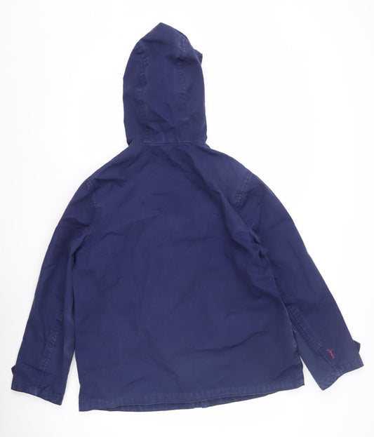 Womens UK Size 12 Joules Blue Rain Coat