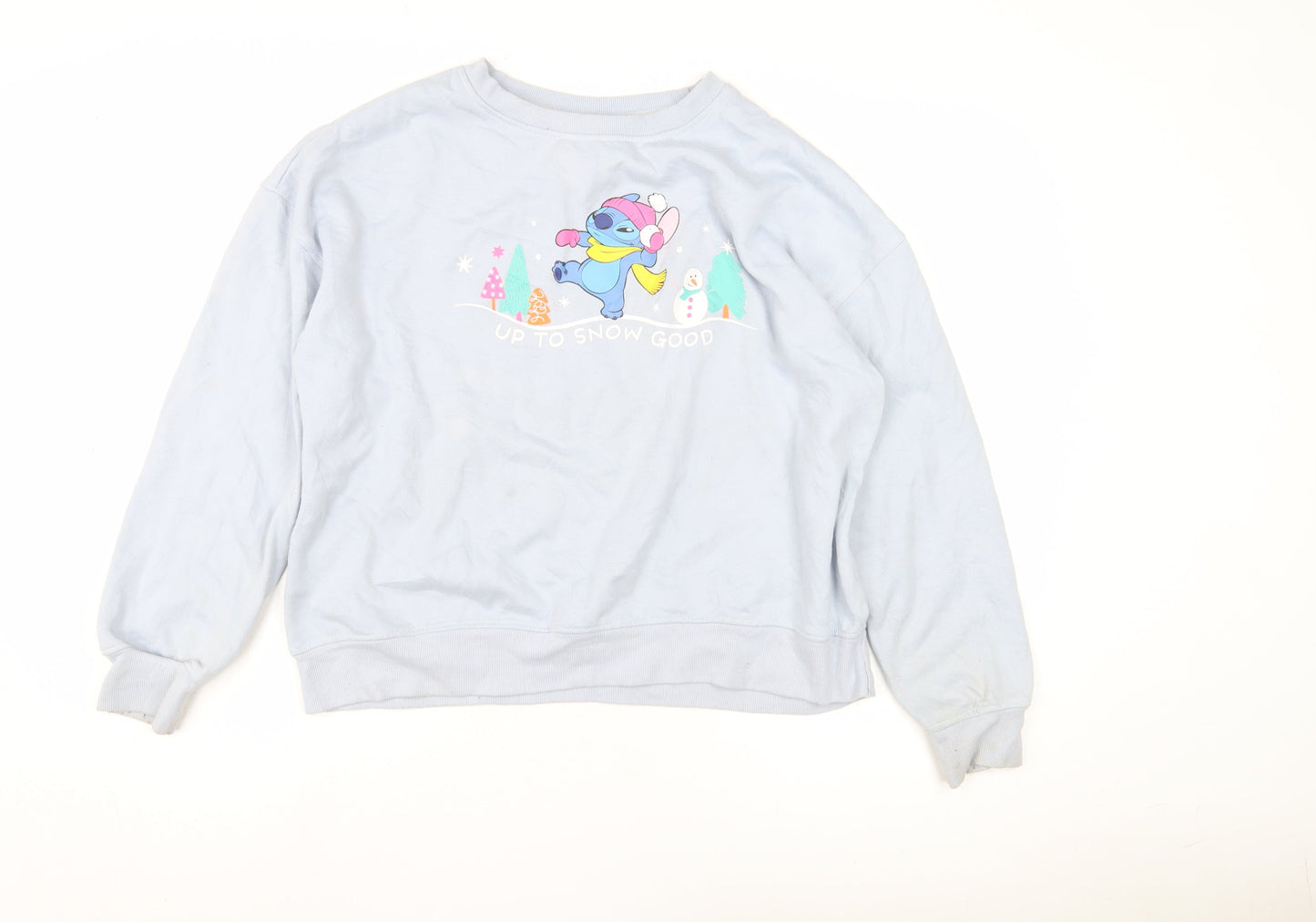 Womens UK Size M Disney Blue Pullover Sweatshirt