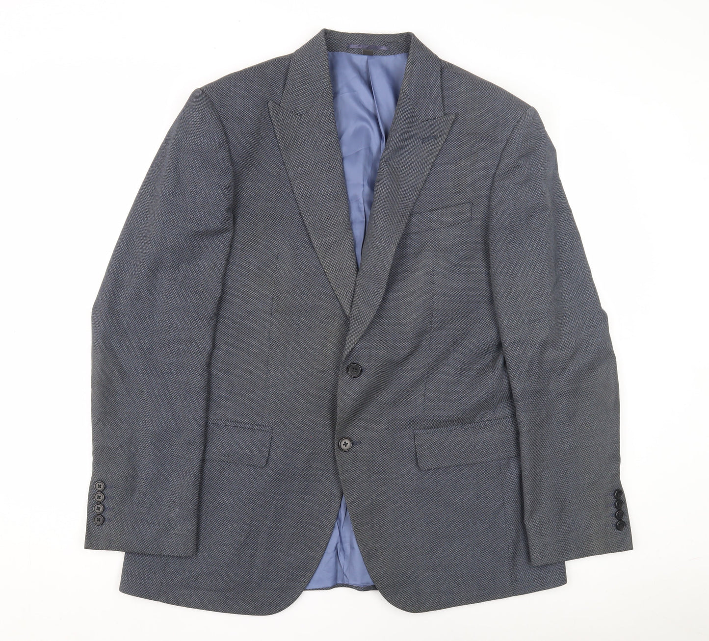 Marks and Spencer Men's Blue Blazer - Size 40 Regular Fit