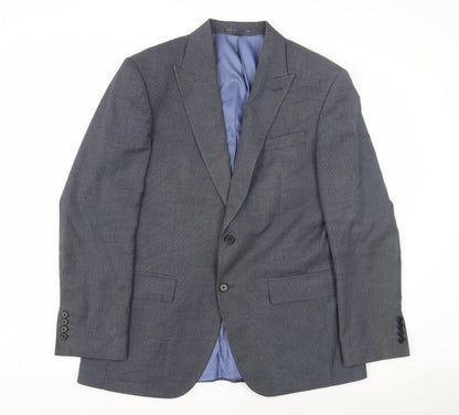 Marks and Spencer Men's Blue Blazer - Size 40 Regular Fit