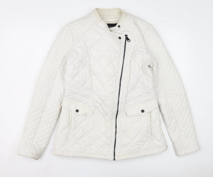 Womens UK Size S Marc New York White Quilted Coat
