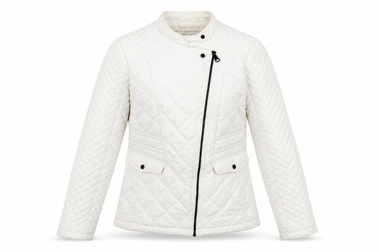 Womens UK Size S Marc New York White Quilted Coat