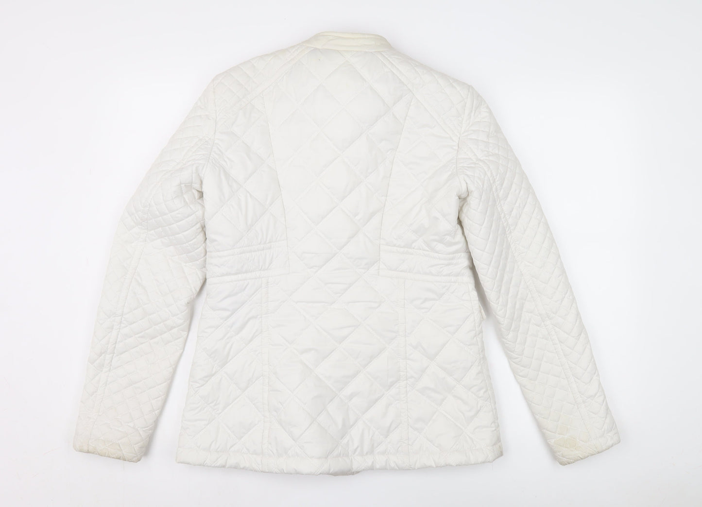 Womens UK Size S Marc New York White Quilted Coat