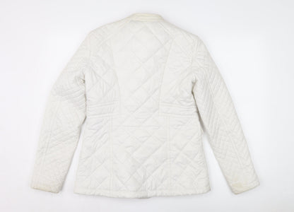 Womens UK Size S Marc New York White Quilted Coat