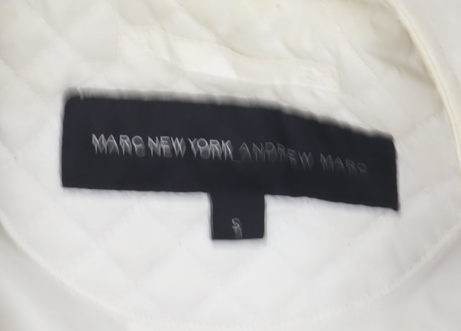 Womens UK Size S Marc New York White Quilted Coat