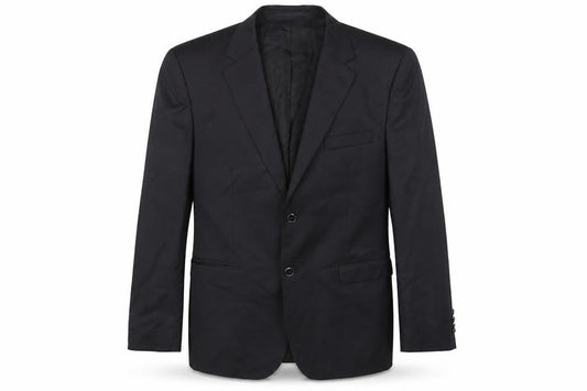 DKNY Men's Black Wool Blazer, Size 42, Single-Breasted