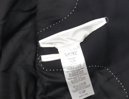DKNY Men's Black Wool Blazer, Size 42, Single-Breasted
