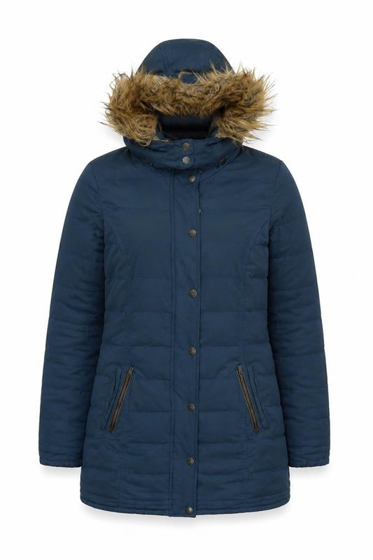 Womens UK Size 10 FatFace Blue Puffer Jacket