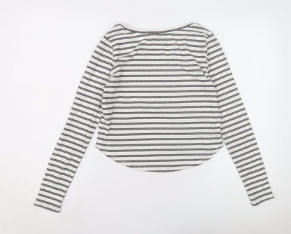 Womens UK Size S Garage White Basic T-Shirt