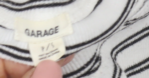 Womens UK Size S Garage White Basic T-Shirt