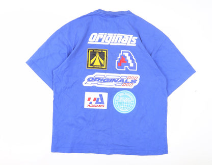 Adidas Men's Blue Graphic T-Shirt M Sports Casual