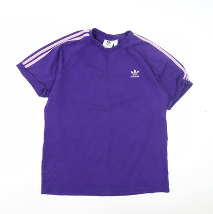 Unisex Adults UK Size M adidas Purple Basic T-Shirt