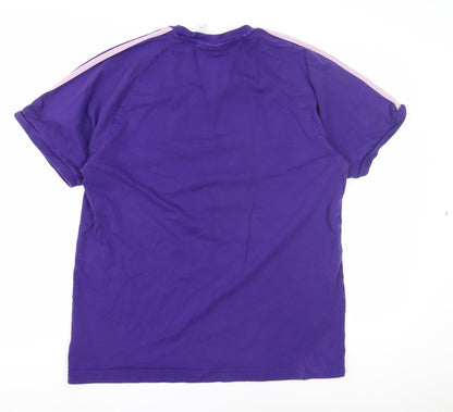 Unisex Adults UK Size M adidas Purple Basic T-Shirt