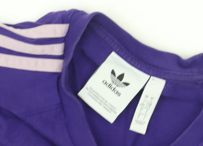 Unisex Adults UK Size M adidas Purple Basic T-Shirt