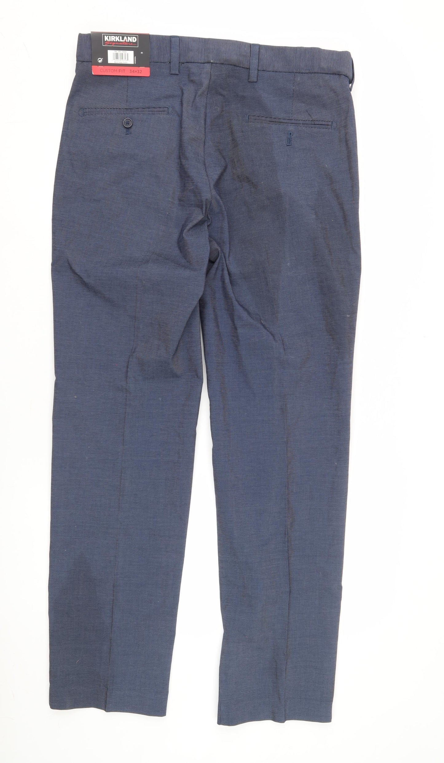 Kirkland Signature Men's Blue Dress Pants, Size 34