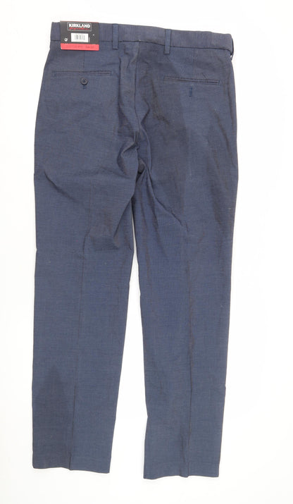 Kirkland Signature Men's Blue Dress Pants, Size 34